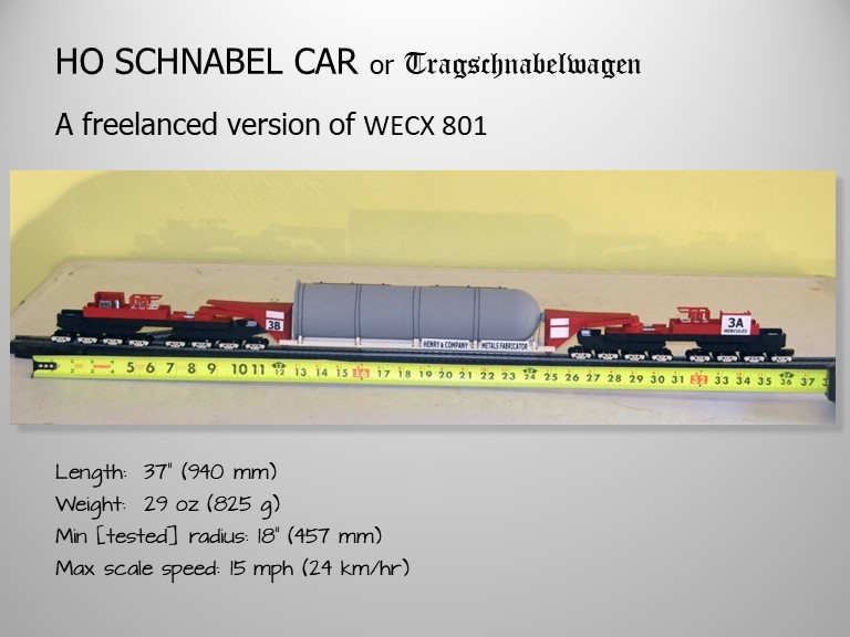 Модель грузового вагона Schnabel HO