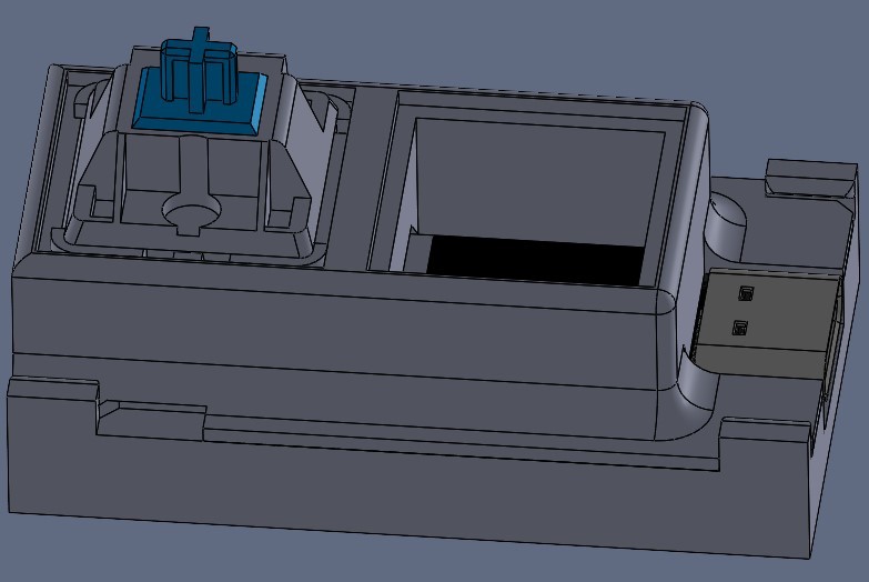 Мини-клавиатура с двумя механическими переключателями