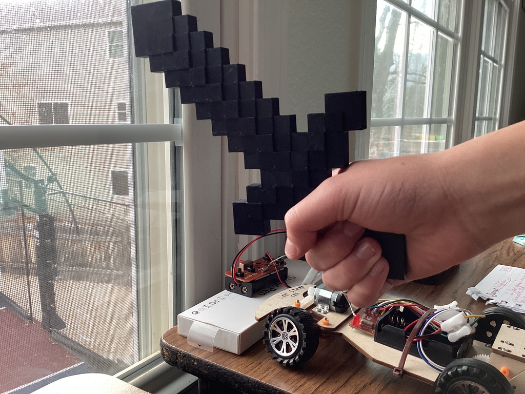 Детализированный меч алмаза из Minecraft