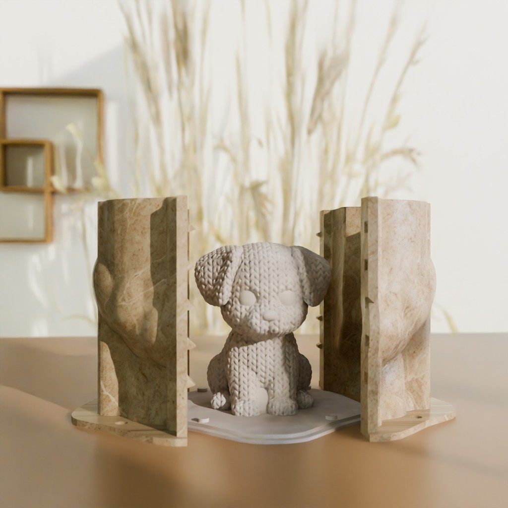 Силиконовая форма - Вязаная собака