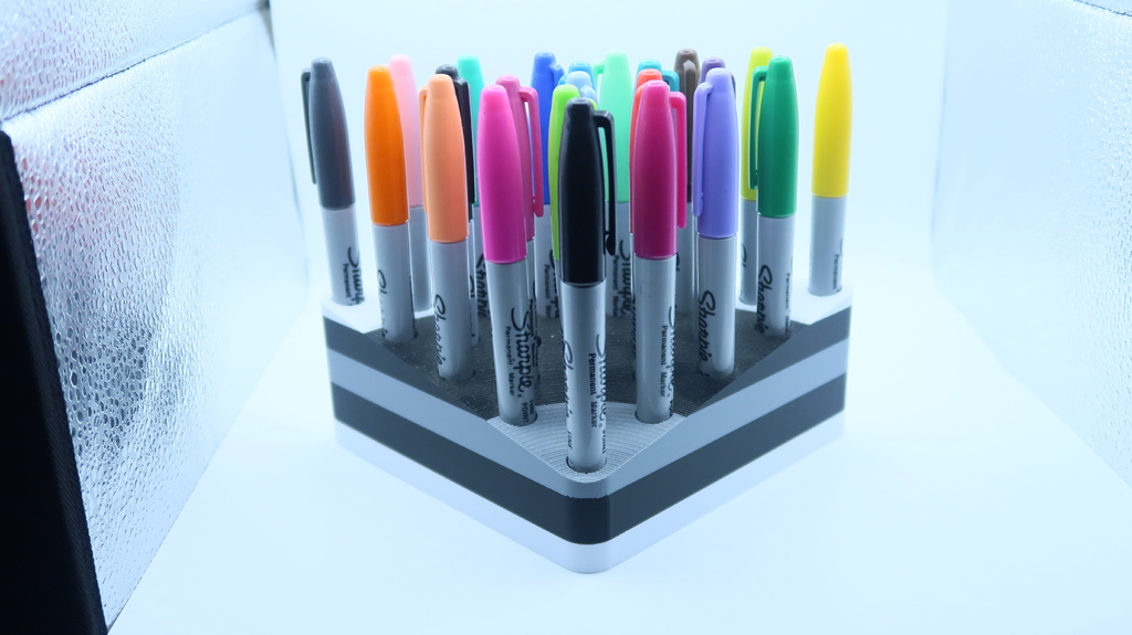 3D модель 24 Sharpie Marker Holder - фото 2