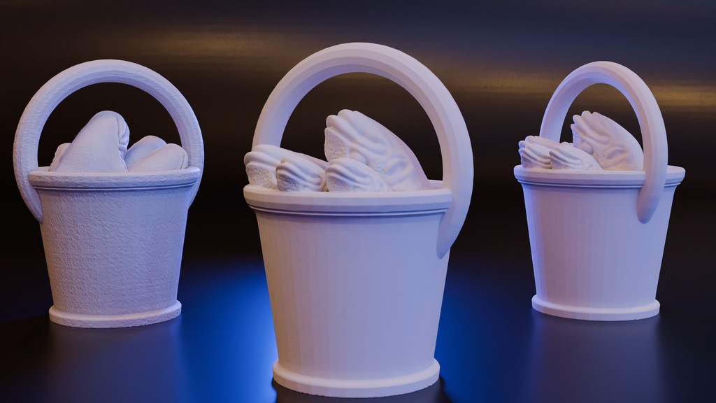 Ручной ведерко с рыбой - Проп для DND/TTRPG