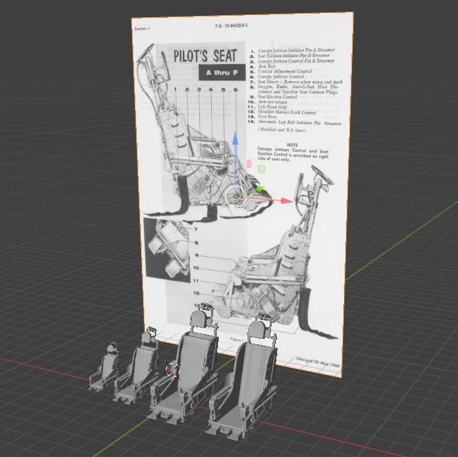 Сиденье катапультирования F-84F Thunderstreak (Ранняя версия)