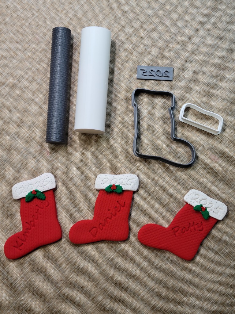 Набор для украшения рождественских чулок из полимерной глины
