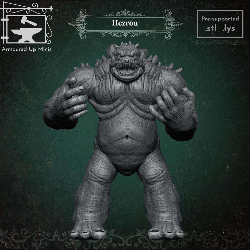 Миниатюра Hezrou для настольных RPG