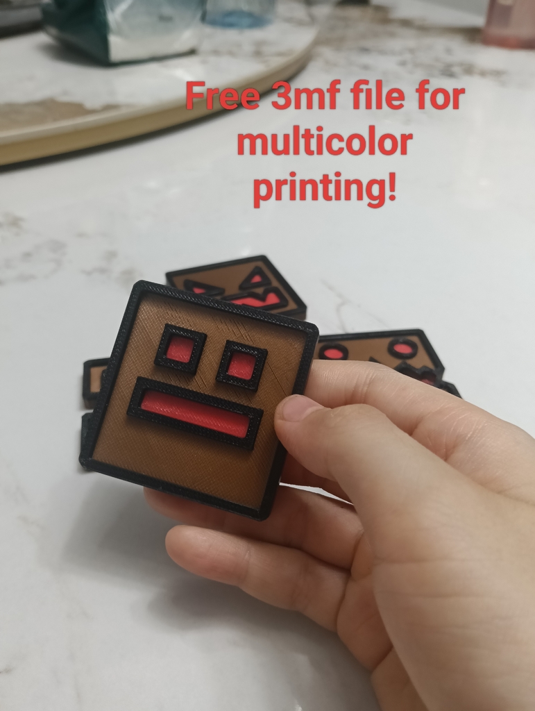 Иконки Geometry Dash в формате 3mf