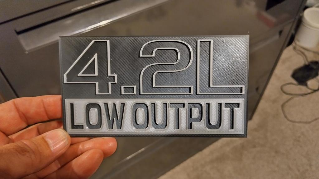 Знак Jeep 4.2L для YJ модели