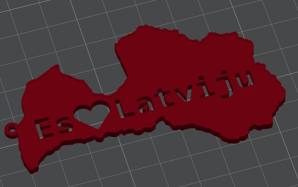 Форма для печенья и брелок 'Я люблю Латвию'