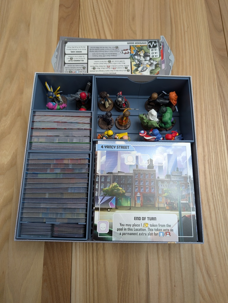 Улучшенный органайзер для коробки Marvel United