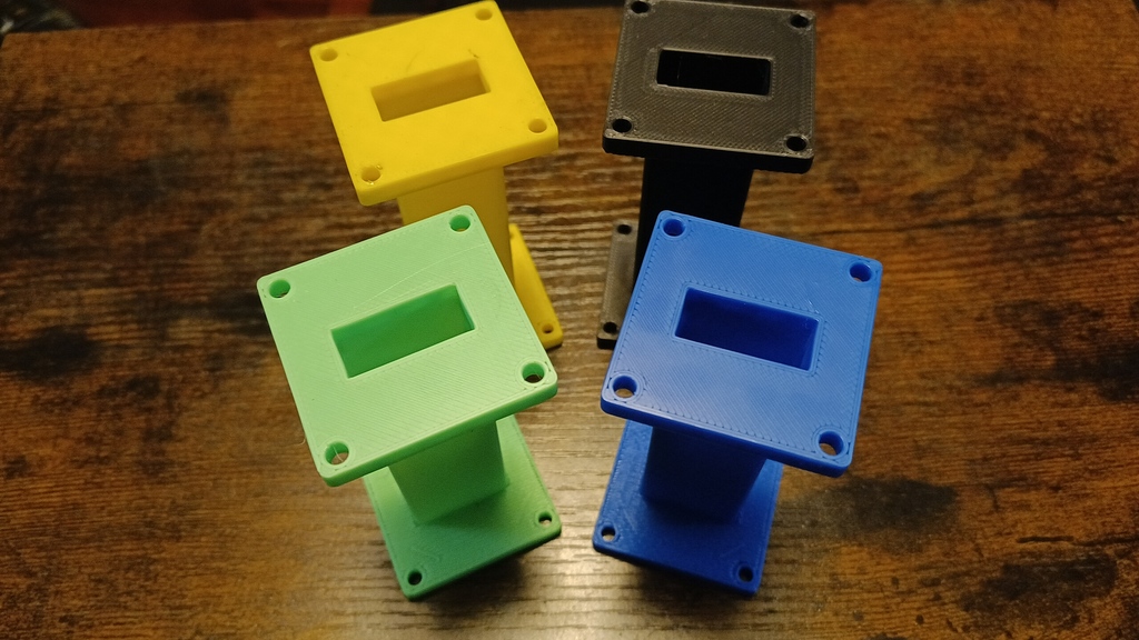 3D-печатаемая прямая секция волновода WR-90 с фланцами UG-39/U