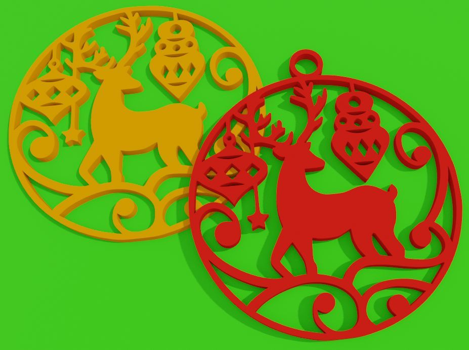 Рождественский подвес с кольцом и без