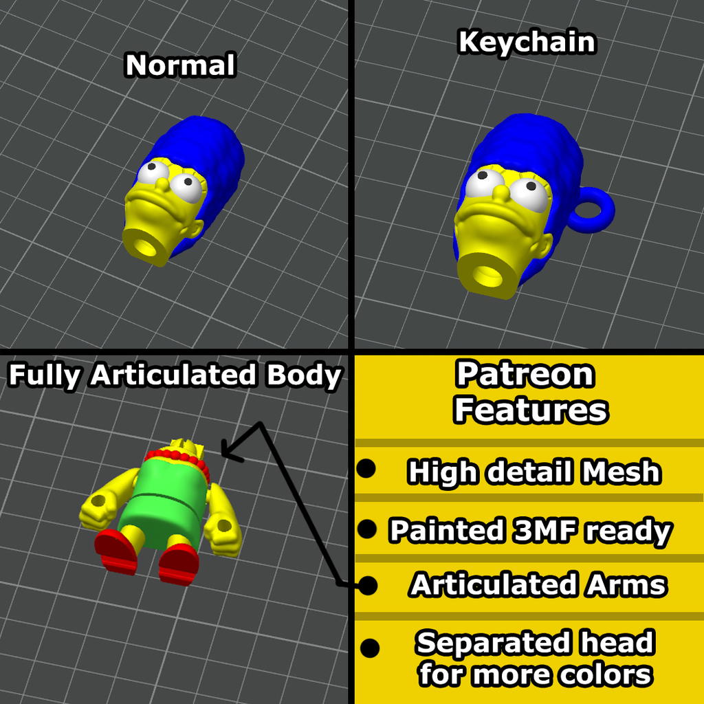 Модель Марж Симпсон - Бесплатная версия