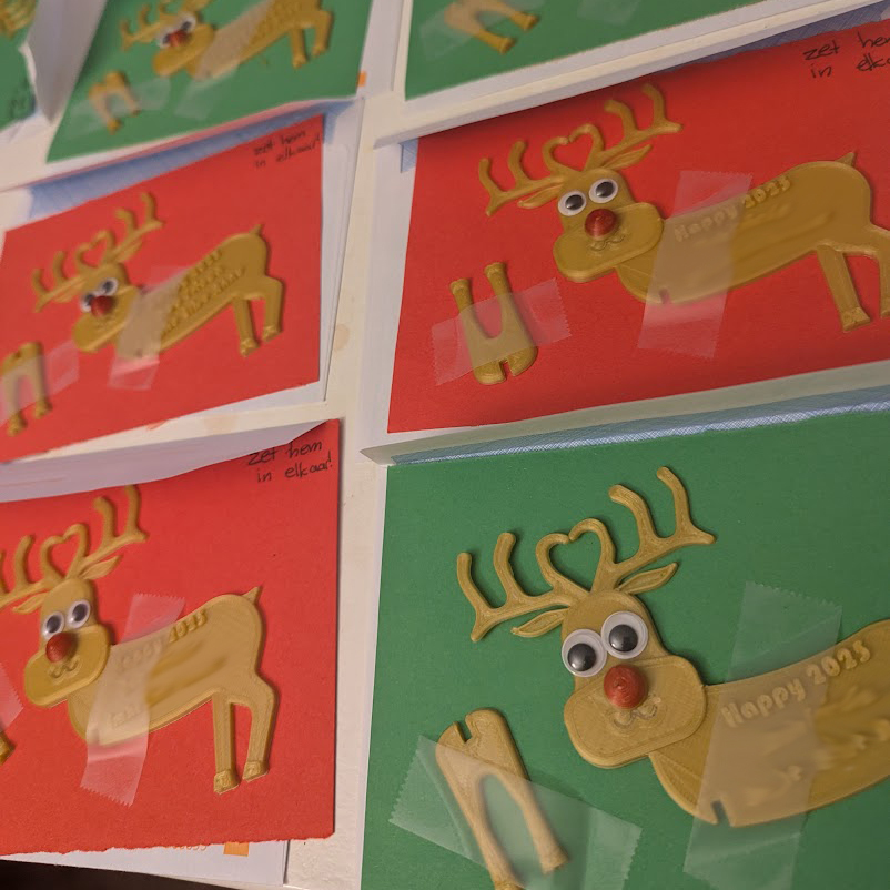 Модель оленя для подарочной открытки