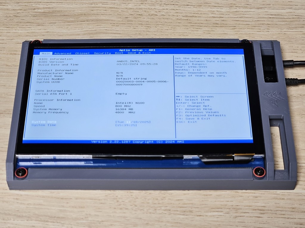 Простой корпус для 7-дюймового HDMI дисплея-C (1024x600)