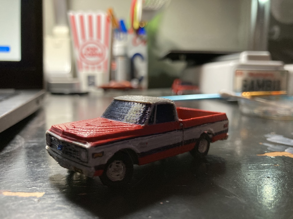 1972 Chevy C10 короткая пикап-модель