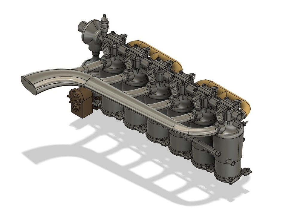 3D-модель двигателя Mercedes DIII в масштабе 1/5