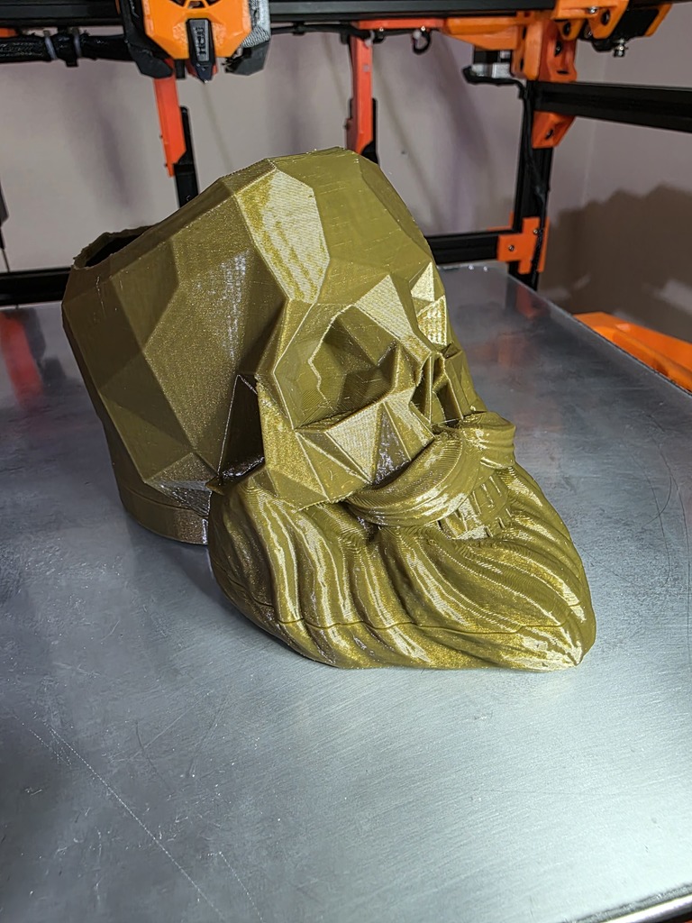 Кашпо в виде черепа с бородой