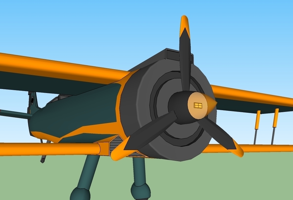 Модель открытого биплана