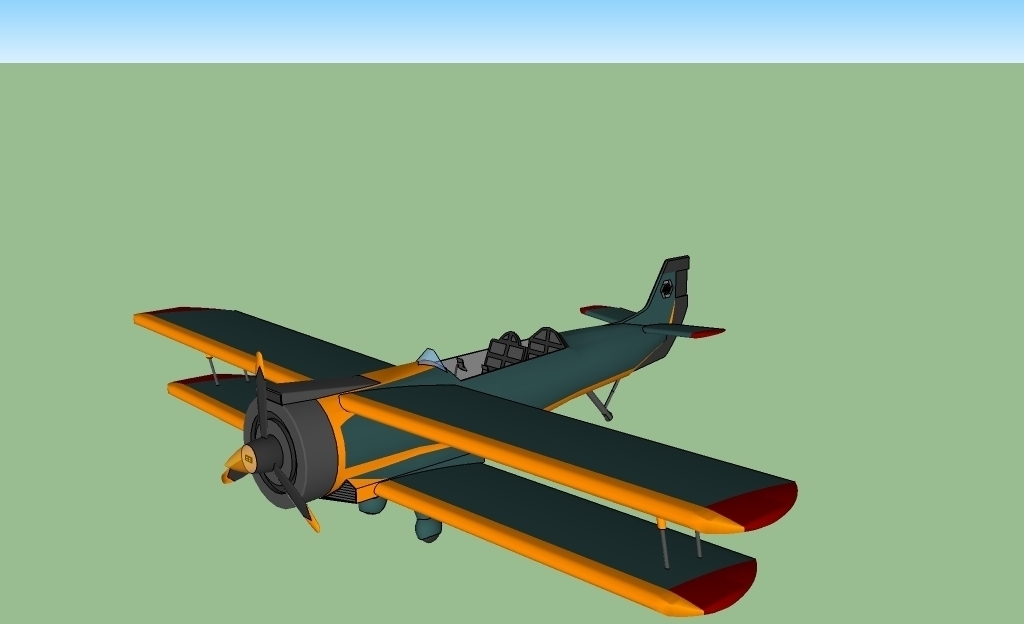 Модель открытого биплана