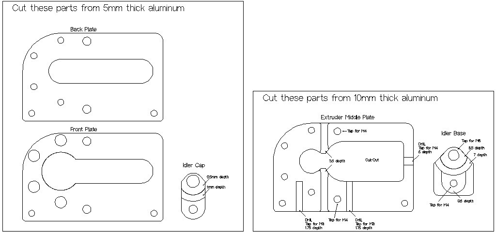 Вариация алюминиевого экструдерa Printruder