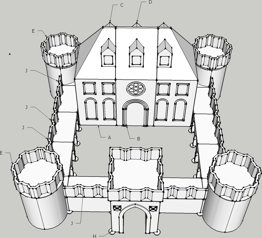 Набор блоков замка для сборки