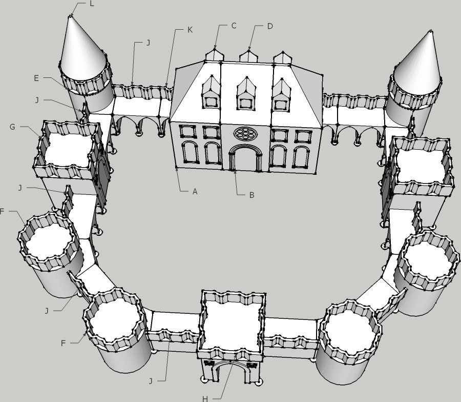 Набор блоков замка для сборки