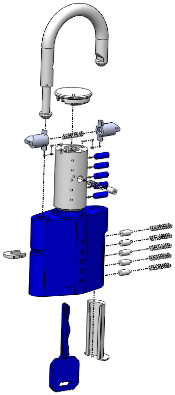 Функциональный замок с штифтом