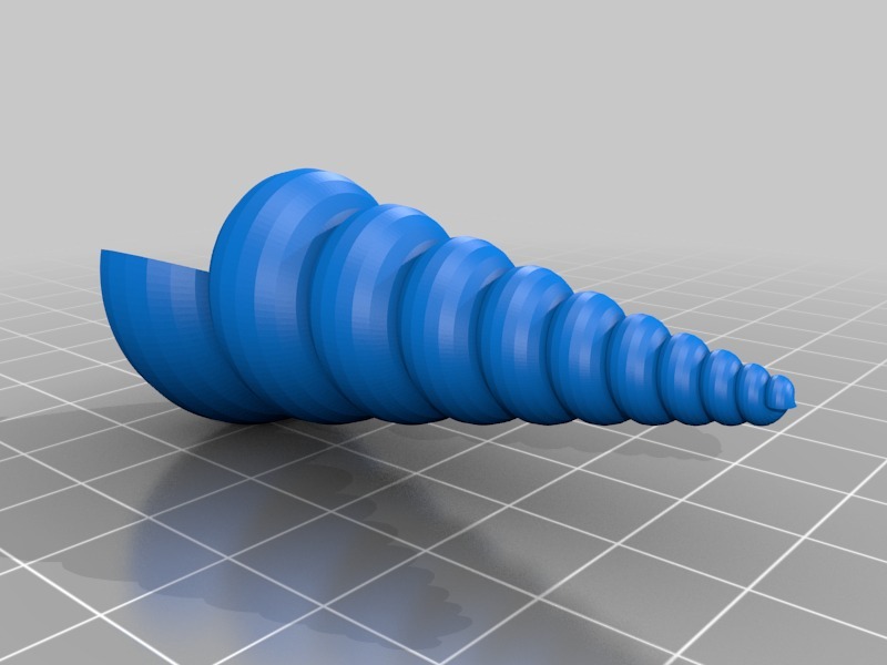 3D модель раковины Turritella