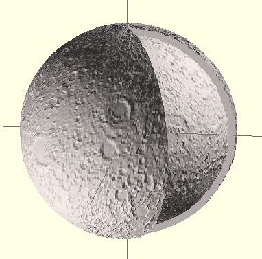 3D модель Луны - Moon Shot