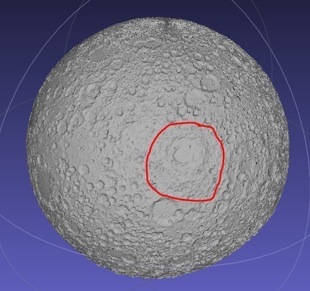 3D модель Луны - Moon Shot