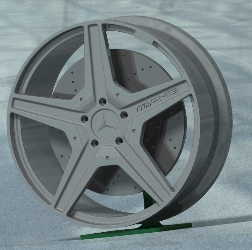 3D печатный диск с тормозным диском и основанием